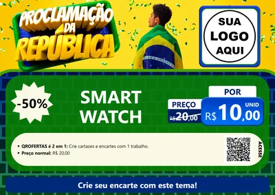 Modelo de Cartaz para Cartaz A4 Horizontal com o tema Proclamação da República para Informática