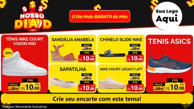 Modelo de TV para TV Horizontal com o tema Nosso Dia D para Calçados