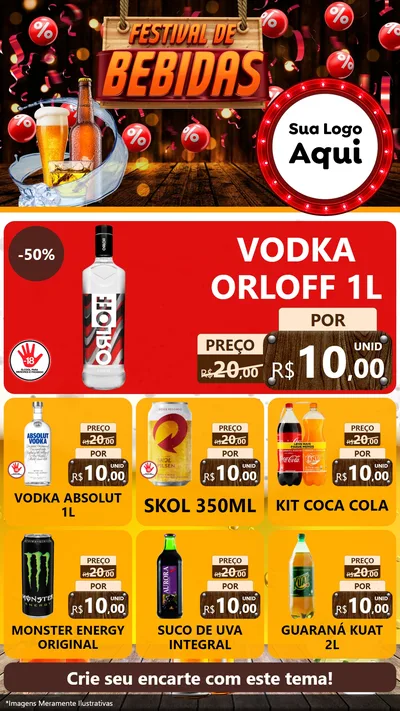 Modelo de Rede Social para Stories com o tema Festival de Bebidas para Distribuidora de bebidas