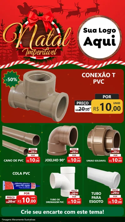 Modelo de Rede Social para Stories com o tema Natal Imperdível para Tubos e conexões