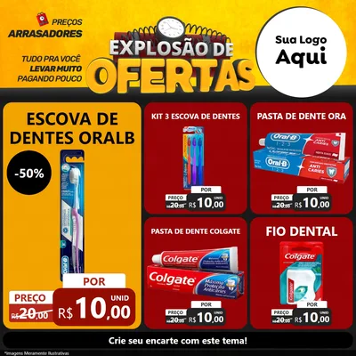 Modelo de Rede Social para Feed Facebook com o tema Explosão de Ofertas para Higiene Pessoal
