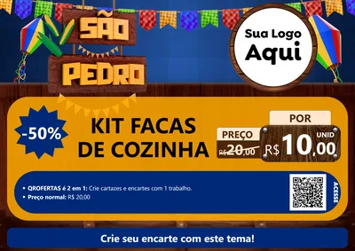 Modelo de Cartaz para Cartaz A4 Horizontal com o tema São Pedro para Utilidades Domésticas