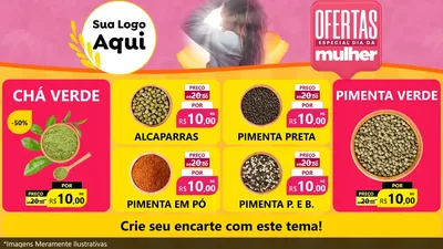 Modelo de TV para TV Horizontal com o tema Ofertas - Especial Dia Das Mulheres para Produtos Naturais