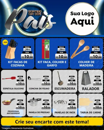 Modelo de Rede Social para Feed Instagram com o tema Sorteio Dia Dos Pais para Utilidades Domésticas