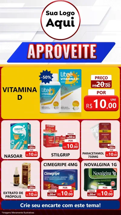 Modelo de Rede Social para Stories com o tema Aproveite para Farmácia