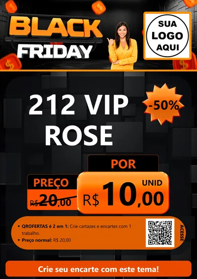 Modelo de Cartaz para Cartaz A4 Vertical com o tema Black Friday para Perfumes