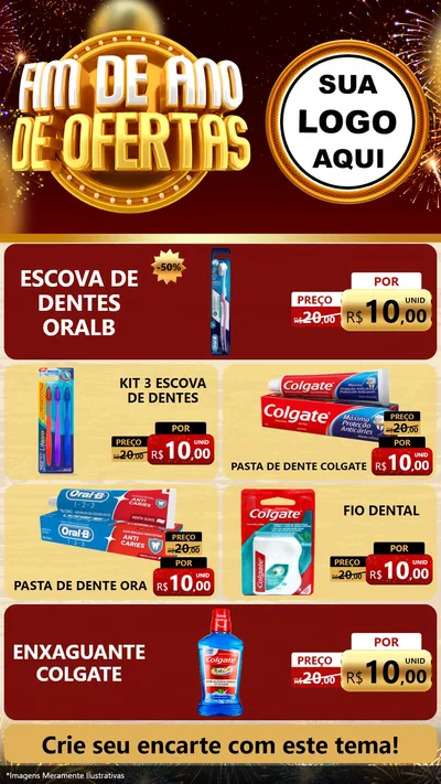 Modelo de TV para TV Vertical com o tema Fim de Ano de Ofertas para Higiene Pessoal