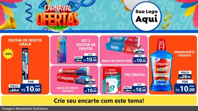 Modelo de TV para TV Horizontal com o tema Carnaval de Ofertas para Higiene Pessoal
