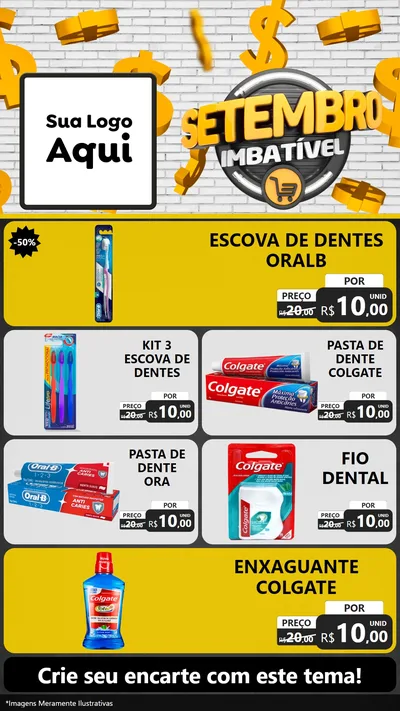 Modelo de TV para TV Vertical com o tema Setembro Imbatível para Higiene Pessoal
