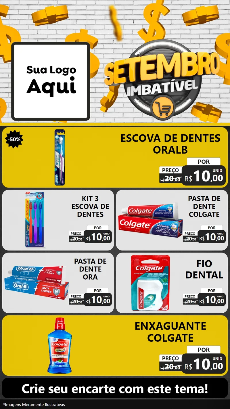 Modelo de TV para TV Vertical com o tema Setembro Imbatível para Higiene Pessoal