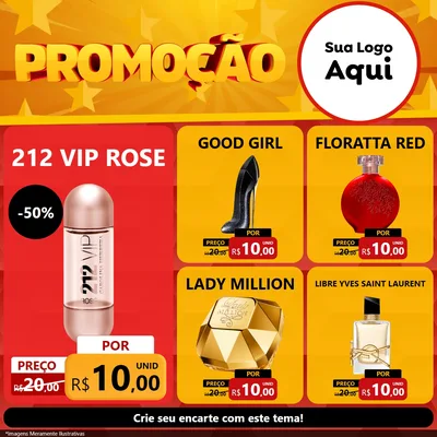 Modelo de Rede Social para Feed Facebook com o tema Promoção para Perfumes