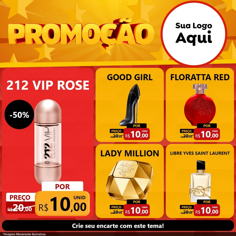 Modelo de Rede Social para Feed Facebook com o tema Promoção para Perfumes