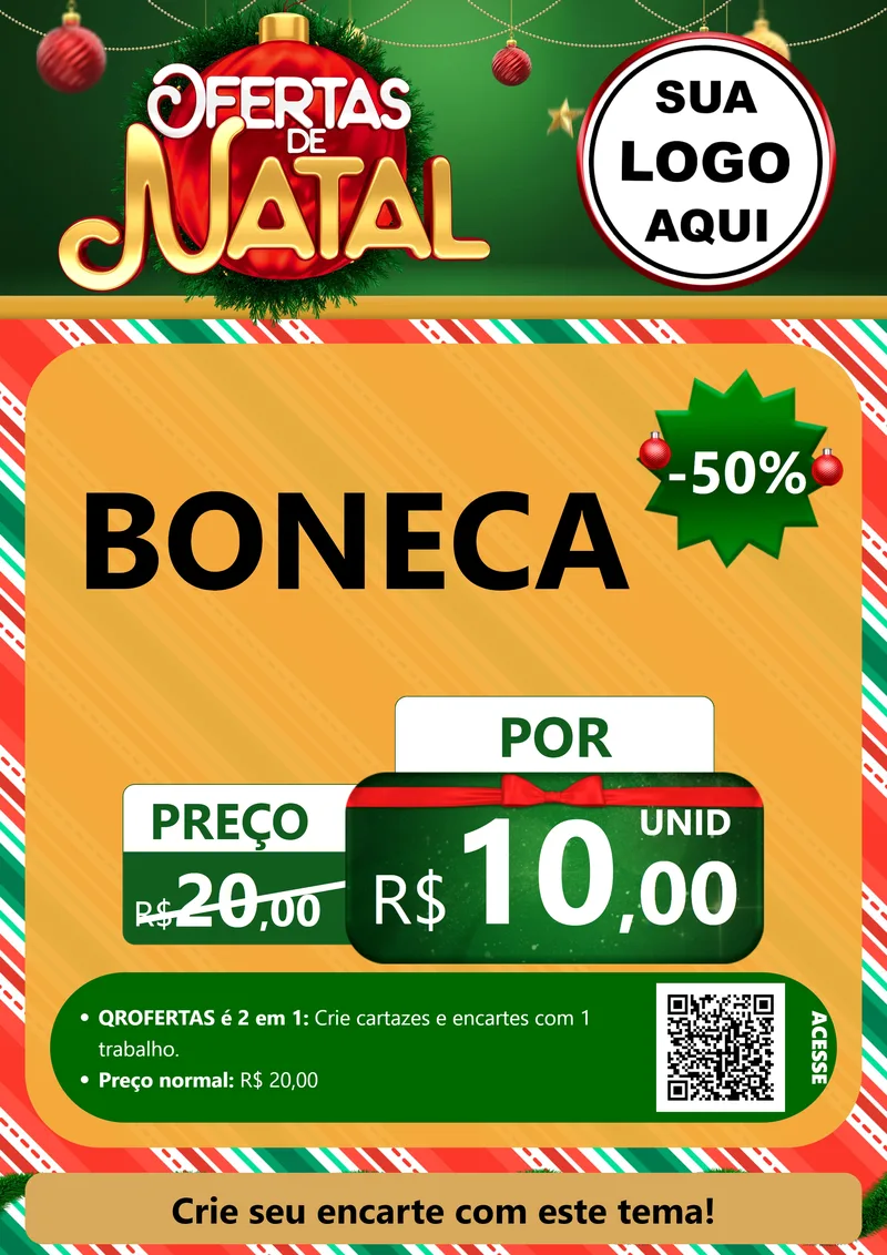 Modelo de Cartaz para Cartaz A4 Vertical com o tema Ofertas de Natal para Brinquedos