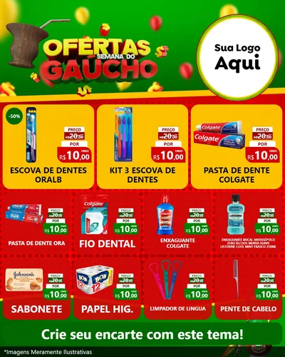 Modelo de Rede Social para Feed Instagram com o tema Ofertas Semana Do Gaúcho para Higiene Pessoal