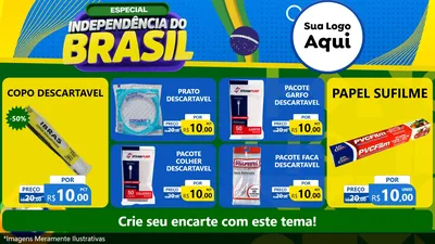 Modelo de TV para TV Horizontal com o tema Especial Independência do Brasil para Embalagens