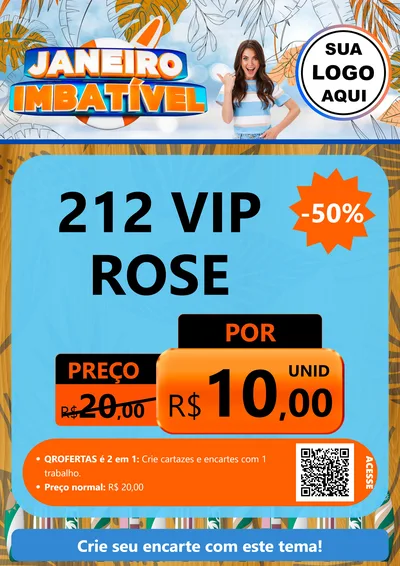 Modelo de Cartaz para Cartaz A4 Vertical com o tema Janeiro Imbatível para Perfumes