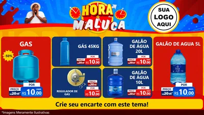 Modelo de TV para TV Horizontal com o tema Hora Maluca para Água e gás