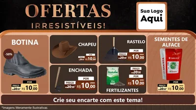 Modelo de TV para TV Horizontal com o tema Ofertas Irresistíveis! para Agropecuária