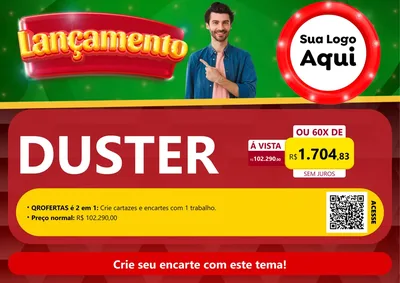 Modelo de Cartaz para Cartaz A4 Horizontal com o tema Lançamento para Concessionaria de Carros