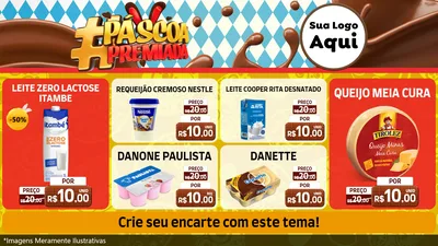 Modelo de TV para TV Horizontal com o tema Páscoa Premiada para Frios e Laticínios