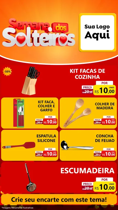 Modelo de TV para TV Vertical com o tema Semana dos Solteiros para Utilidades Domésticas