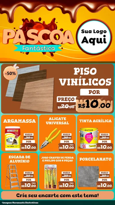 Modelo de Rede Social para Stories com o tema Páscoa Fantástica para Material para Construção