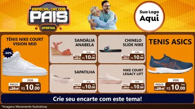Modelo de TV para TV Horizontal com o tema Especial Dia dos Pais para Calçados