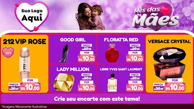 Modelo de TV para TV Horizontal com o tema Mês das Mães para Perfumes
