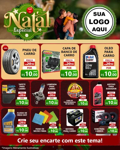 Modelo de Rede Social para Feed Instagram com o tema Natal Especial para Auto peças