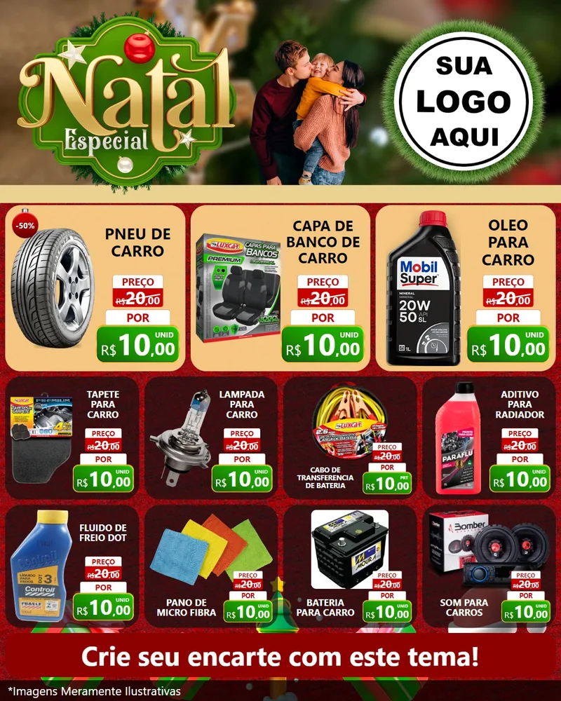 Modelo de Rede Social para Feed Instagram com o tema Natal Especial para Auto peças