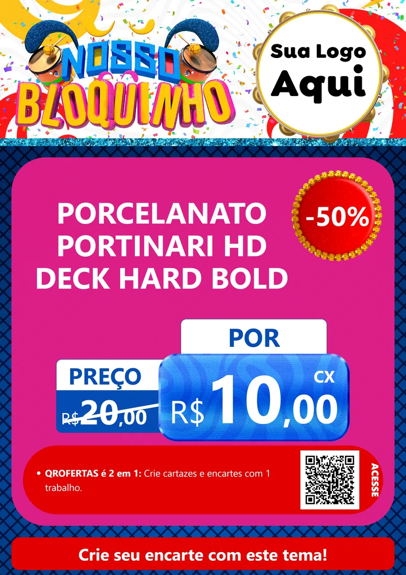 Modelo de Cartaz para Cartaz A4 Vertical com o tema Nosso Bloquinho para Pisos e revestimentos