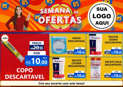Modelo de Encarte para Encarte A4 Horizontal com o tema Semana de Ofertas para Embalagens