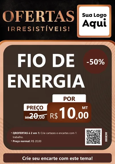 Modelo de Cartaz para Cartaz A4 Vertical com o tema Ofertas Irresistíveis! para Materiais Elétricos