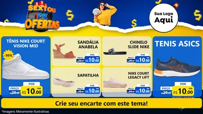 Modelo de TV para TV Horizontal com o tema Sextou de Ofertas para Calçados