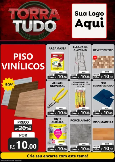 Modelo de Encarte para Encarte A4 Vertical com o tema Torra Tudo para Material para Construção