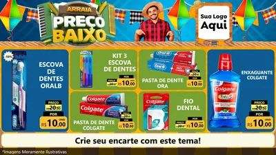 Modelo de TV para TV Horizontal com o tema Arraiá de Preço Baixo - Junina para Higiene Pessoal