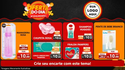 Modelo de TV para TV Horizontal com o tema Oferta do Dia - Só hoje, Aproveite! para Bebês