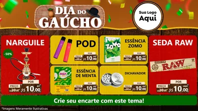 Modelo de TV para TV Horizontal com o tema Dia do Gaúcho para Tabacaria