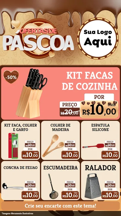 Modelo de Rede Social para Stories com o tema Ofertas de Páscoa para Utilidades Domésticas
