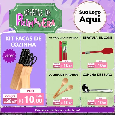 Modelo de Rede Social para Feed Facebook com o tema Ofertas de Primavera para Utilidades Domésticas