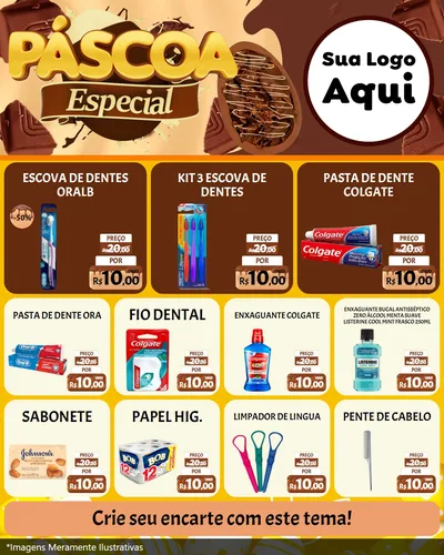 Modelo de Rede Social para Feed Instagram com o tema Páscoa Especial para Higiene Pessoal