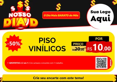 Modelo de Cartaz para Cartaz A4 Horizontal com o tema Nosso Dia D para Material para Construção