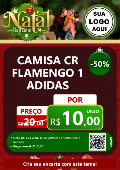 Modelo de Cartaz para Cartaz A4 Vertical com o tema Natal Especial para Roupas e acessórios
