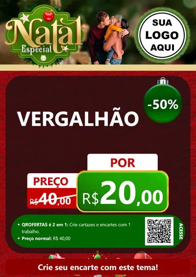 Modelo de Cartaz para Cartaz A4 Vertical com o tema Natal Especial para Ferragens