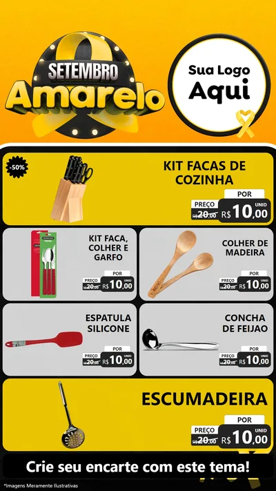 Modelo de TV para TV Vertical com o tema Setembro Amarelo para Utilidades Domésticas