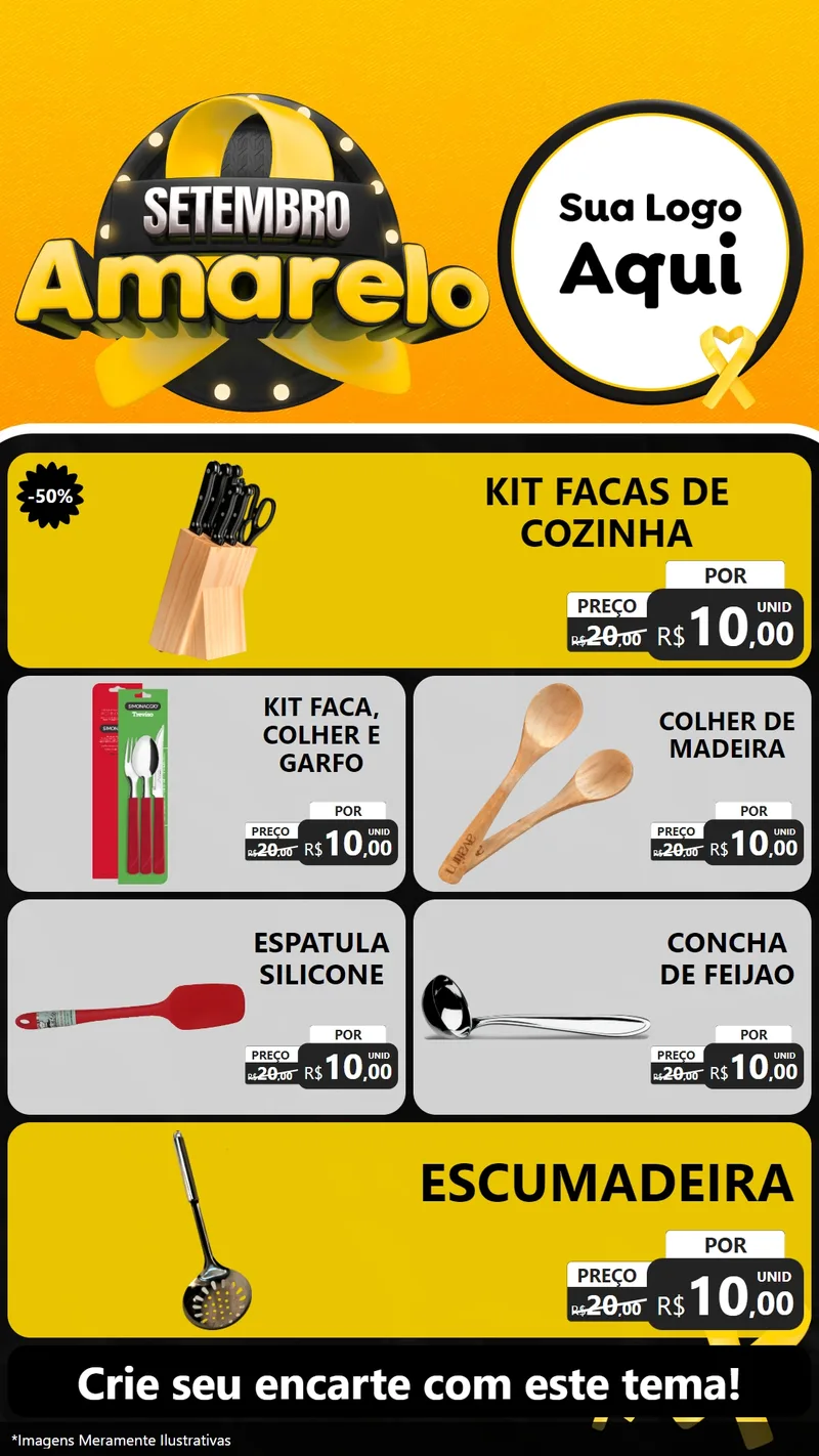 Modelo de TV para TV Vertical com o tema Setembro Amarelo para Utilidades Domésticas