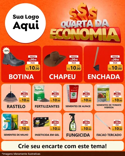 Modelo de Rede Social para Feed Instagram com o tema Quarta da Economia para Agropecuária
