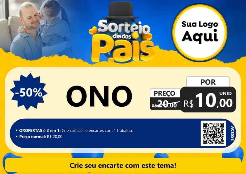 Modelo de Cartaz para Cartaz A4 Horizontal com o tema Sorteio Dia Dos Pais para Óticas