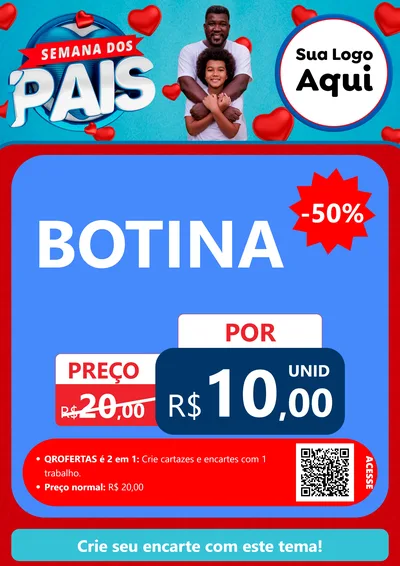 Modelo de Cartaz para Cartaz A4 Vertical com o tema Semana Dos Pais para Agropecuária