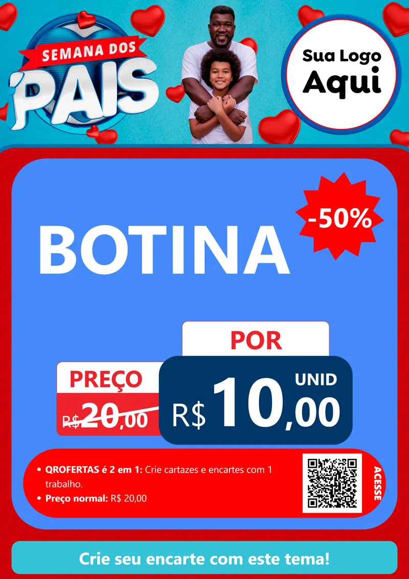 Modelo de Cartaz para Cartaz A4 Vertical com o tema Semana Dos Pais para Agropecuária